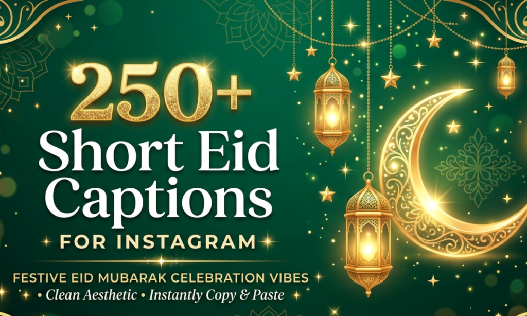 250+ Short Eid Captions for Instagram – Cute, Funny, Aesthetic & Eid Mubarak Captions