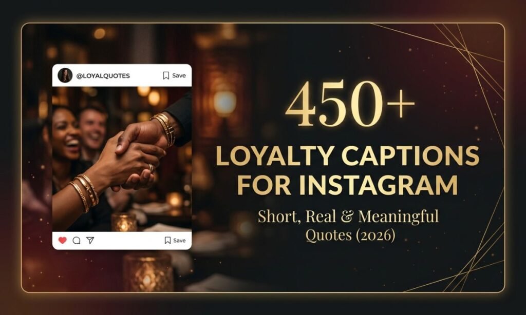 450+ Loyalty Captions for Instagram – Short, Real & Meaningful Quotes (2026)