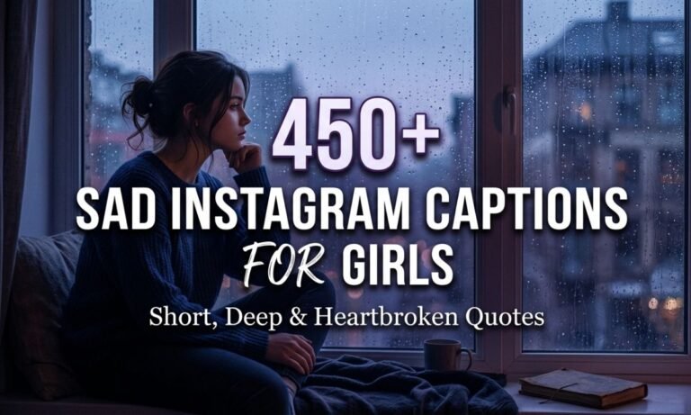 450+ Sad Instagram Captions for Girls – Short, Deep & Heartbroken Quotes 