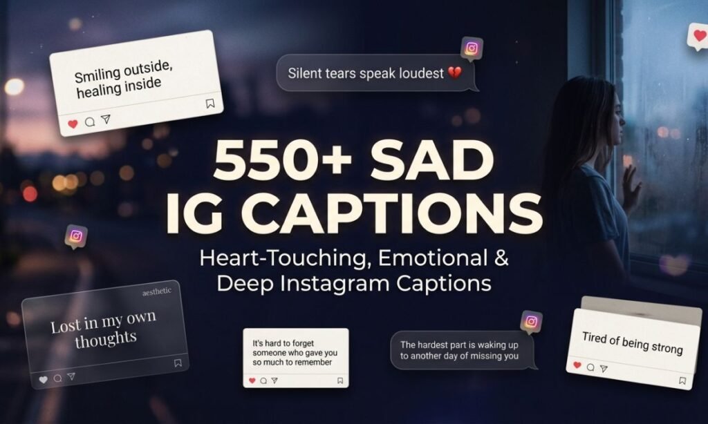 550+ Sad IG Captions – Heart-Touching, Emotional & Deep Instagram Captions