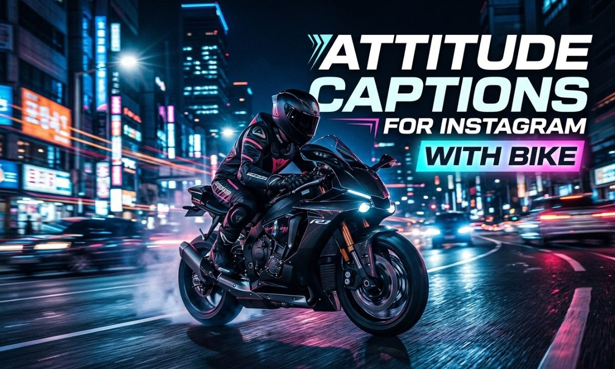 Attitude Captions for Instagram with Bike