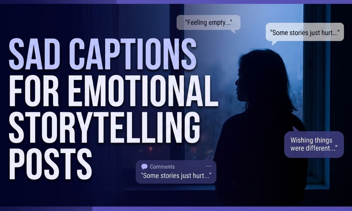 Sad Captions for Emotional Storytelling Posts