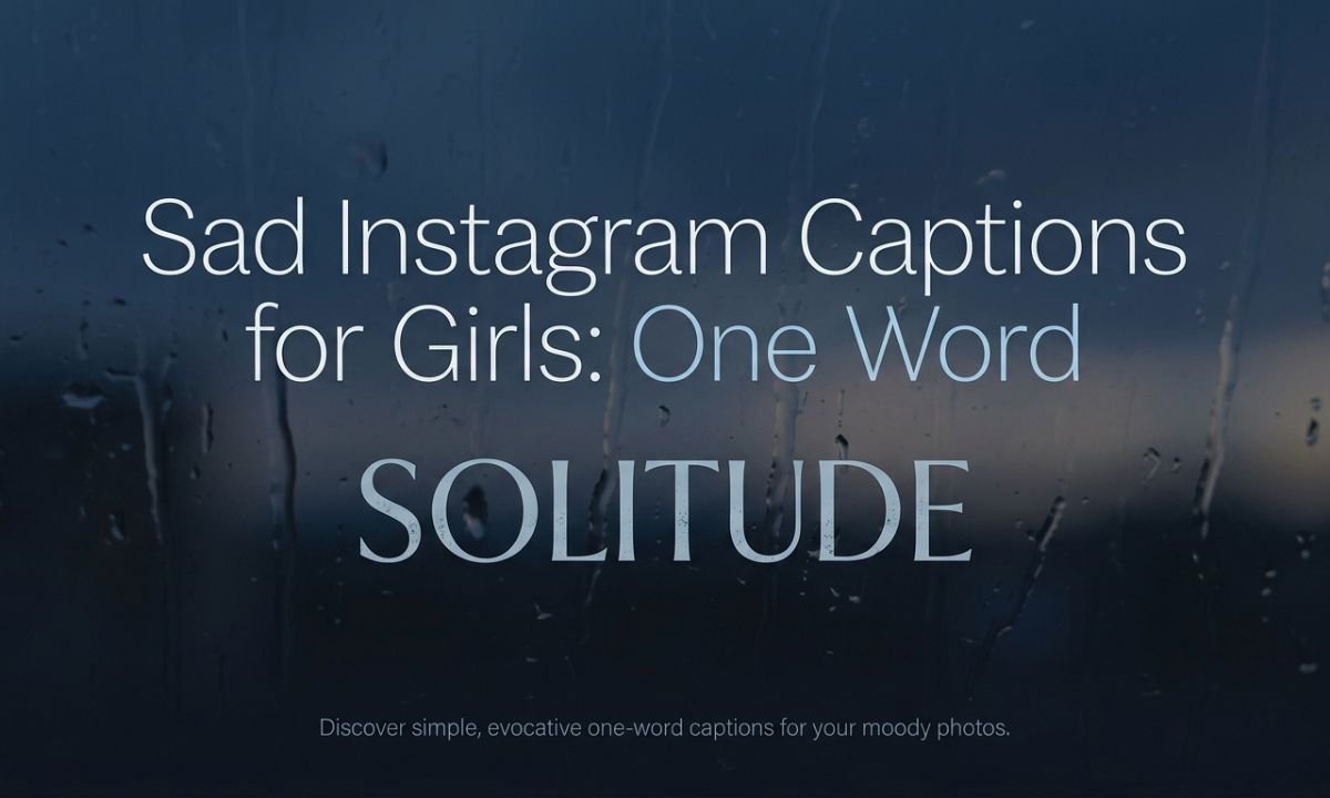 Sad Instagram Captions for Girls One Word