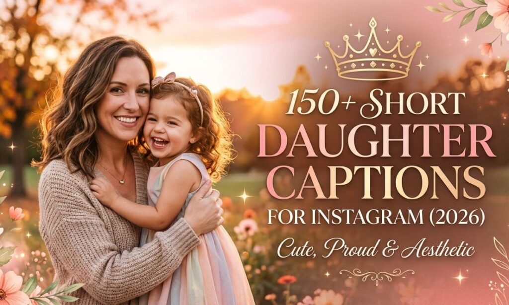 👑 150+ Short Daughter Captions for Instagram (2026) Cute, Proud & Aesthetic