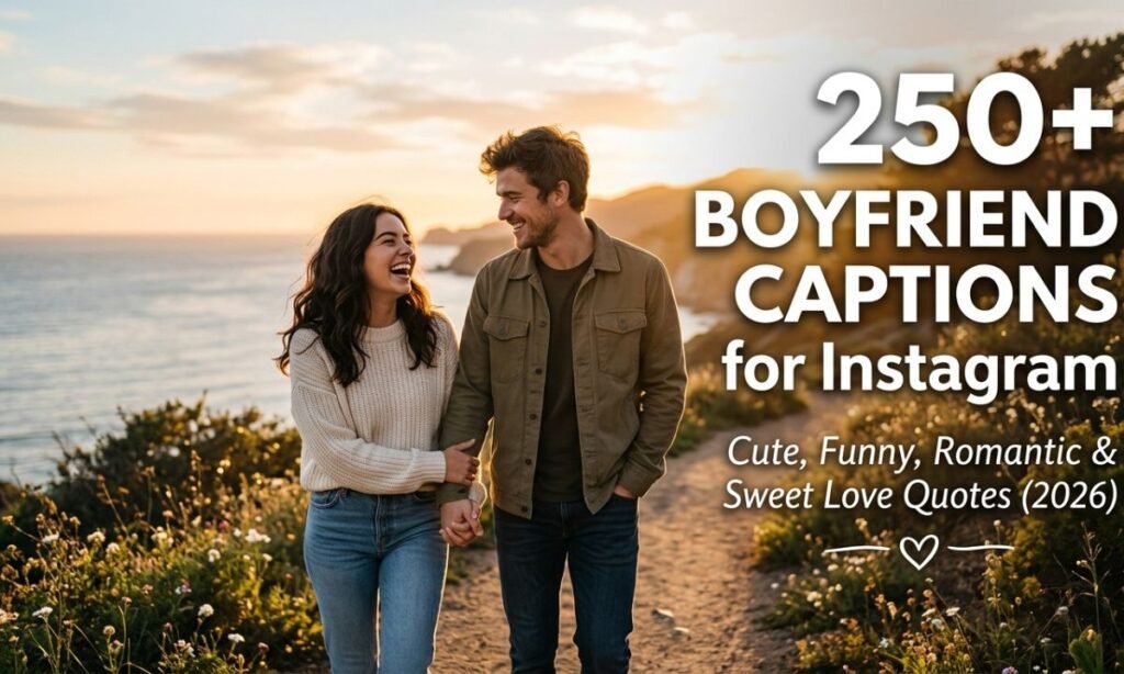 250+ Boyfriend Captions for Instagram (2026) – Cute, Funny, Romantic & Sweet Love Quotes