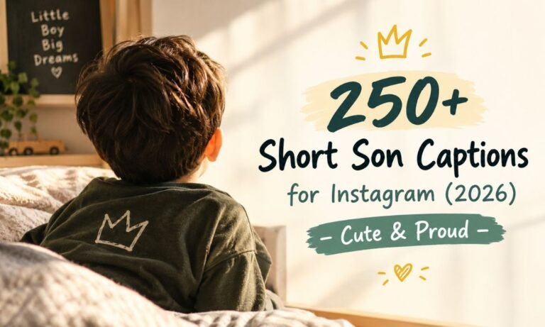 250+ Short Son Captions for Instagram (2026) – Cute & Proud