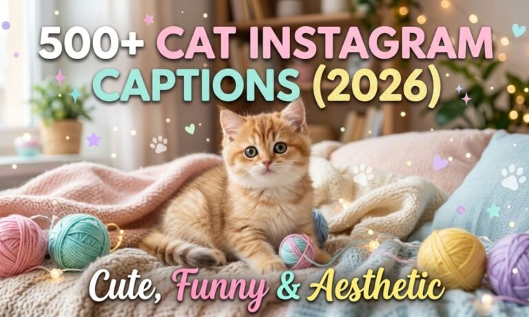 500+ Cat Instagram Captions 🐱 Best Cute, Funny & Aesthetic (2026) 