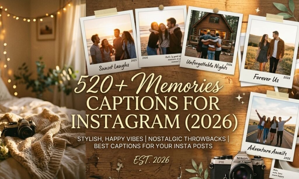 520+ Memories Captions for Instagram (2026) – Best Throwback, Nostalgic, Happy & Unforgettable Captions 