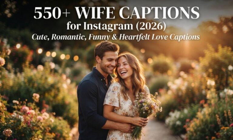 550+ Wife Captions for Instagram (2026) – Cute, Romantic, Funny & Heartfelt Love Captions 