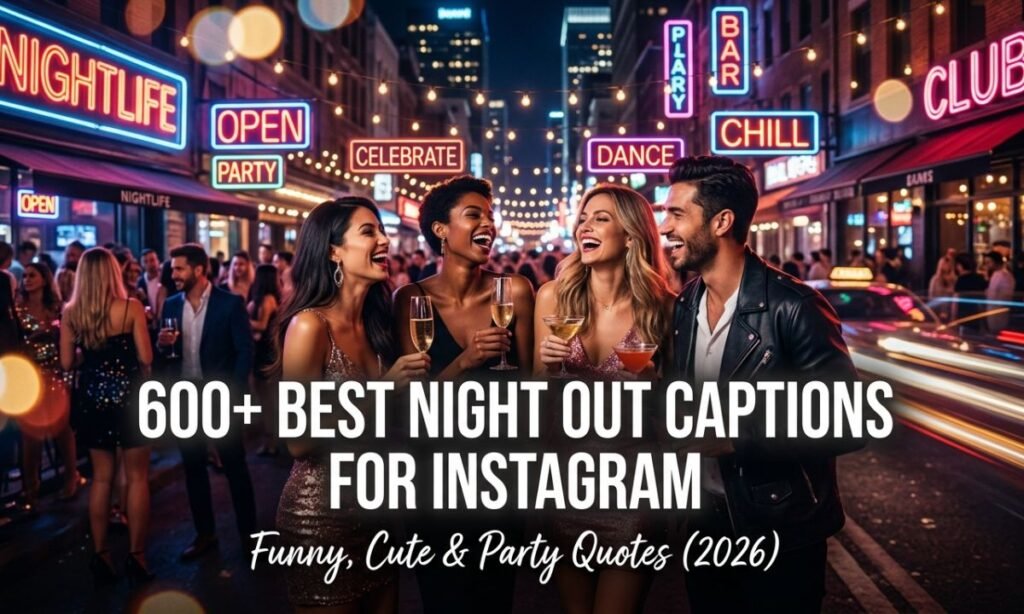 600+ Best Night Out Captions for Instagram (2026) – Funny, Cute & Party Quotes
