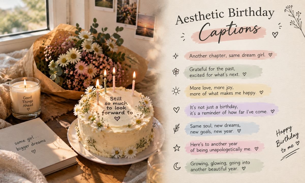 Aesthetic Birthday Captions