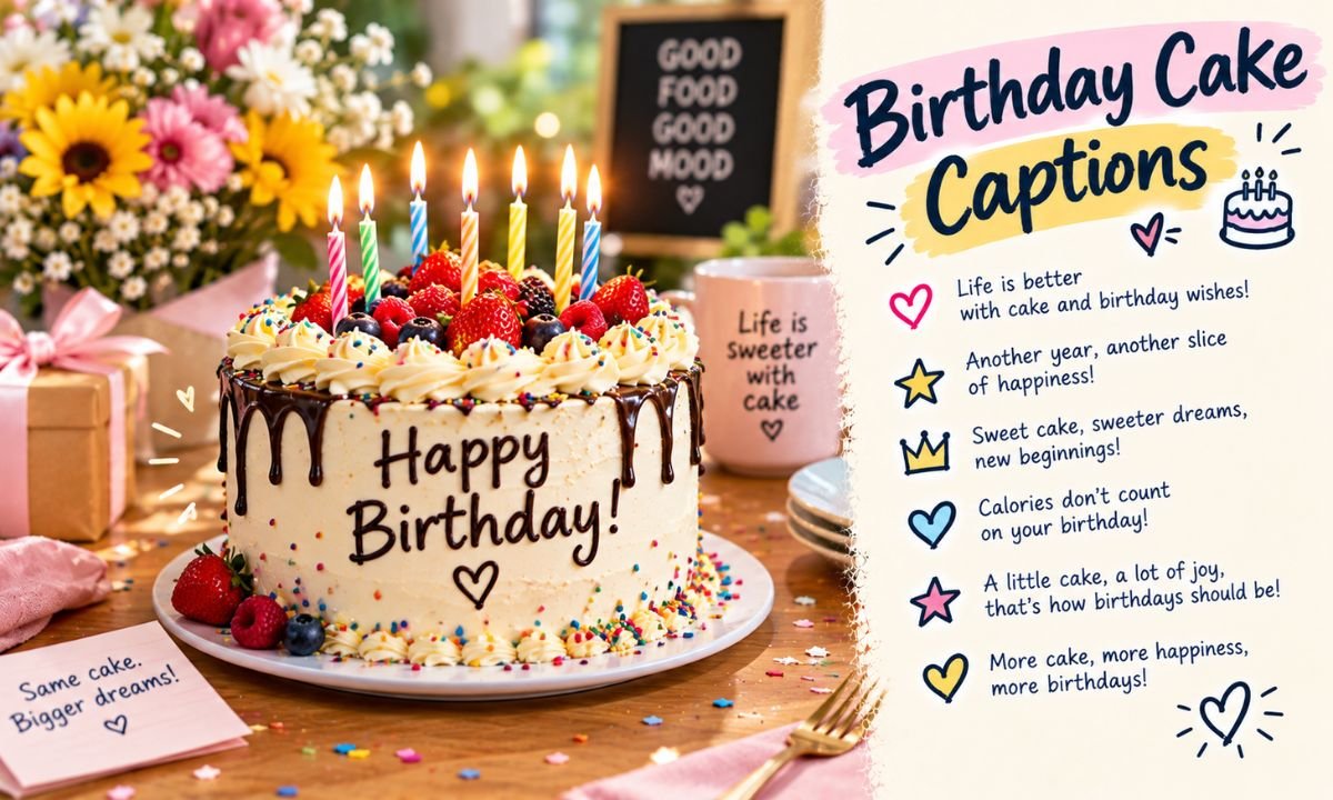 Birthday Cake Captions