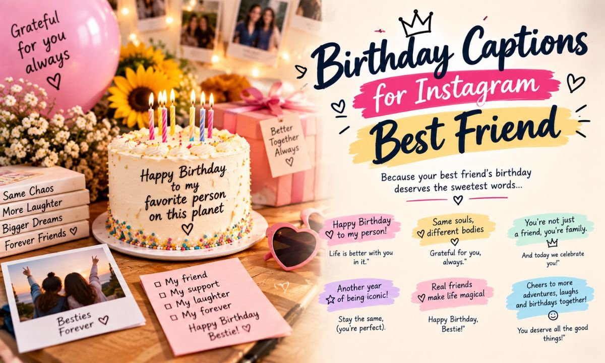 Birthday Captions for Instagram Best Friend