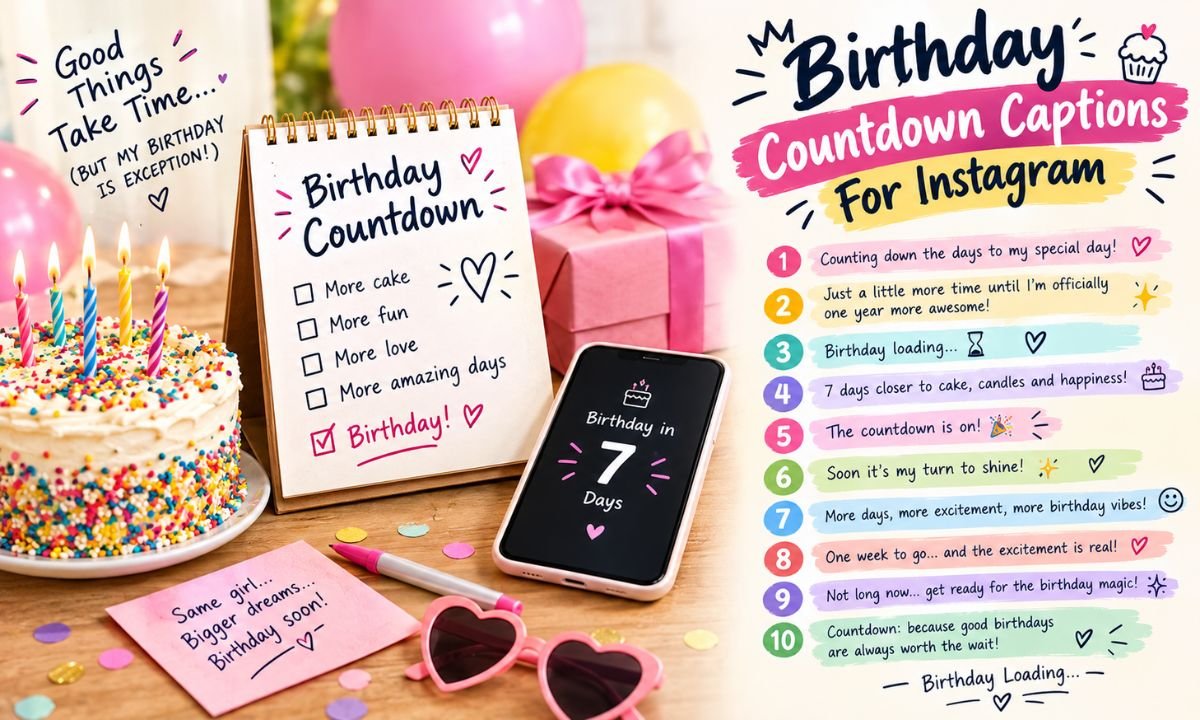 Birthday Countdown Captions