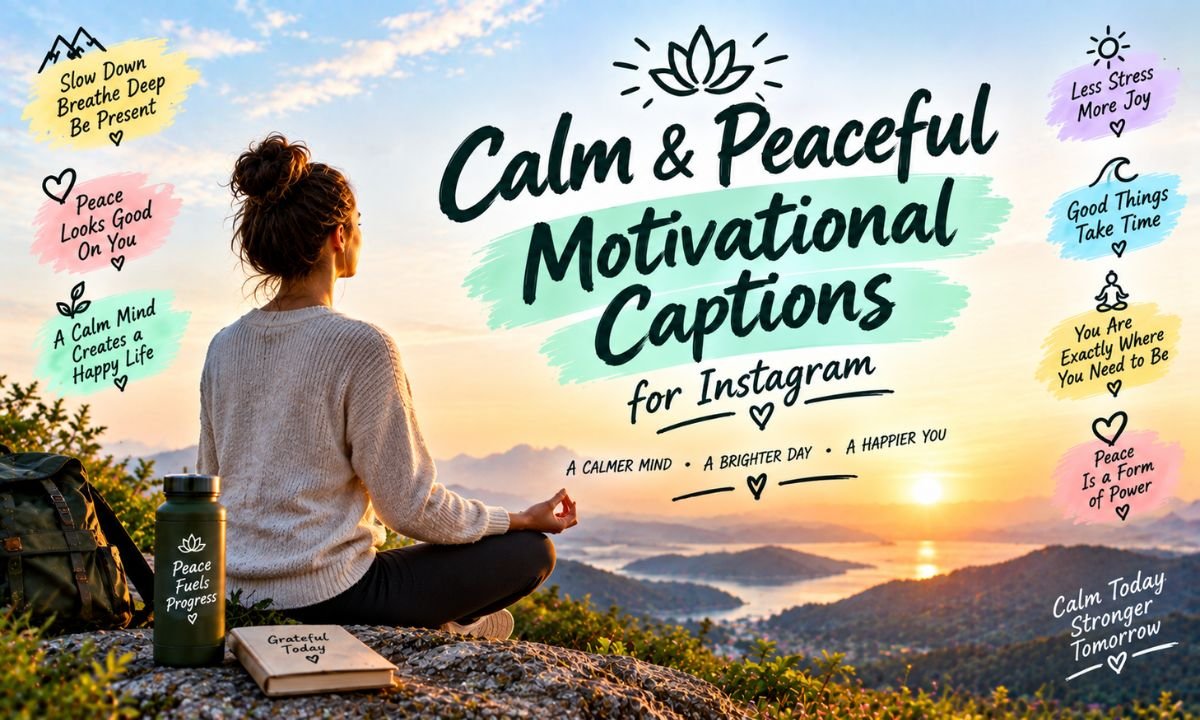 Calm & Peaceful Motivational Captions for Instagram Calm & Peaceful Motivational Captions for Instagram