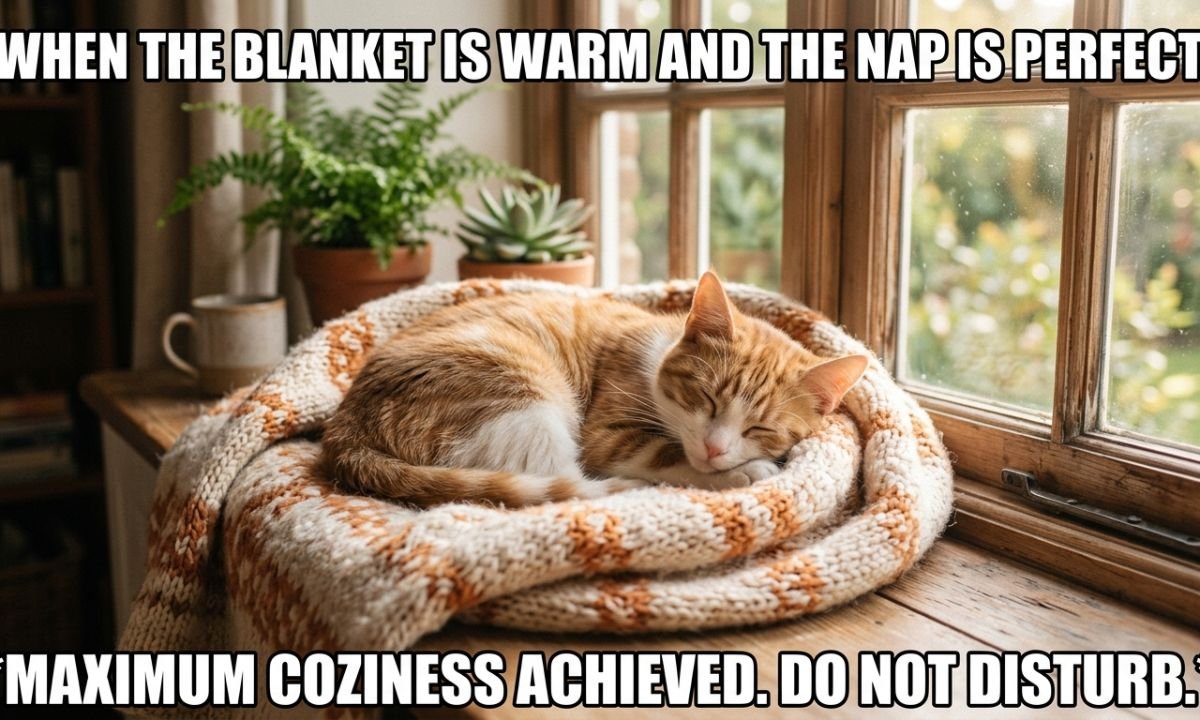Cat Nap Captions for Cozy Moments