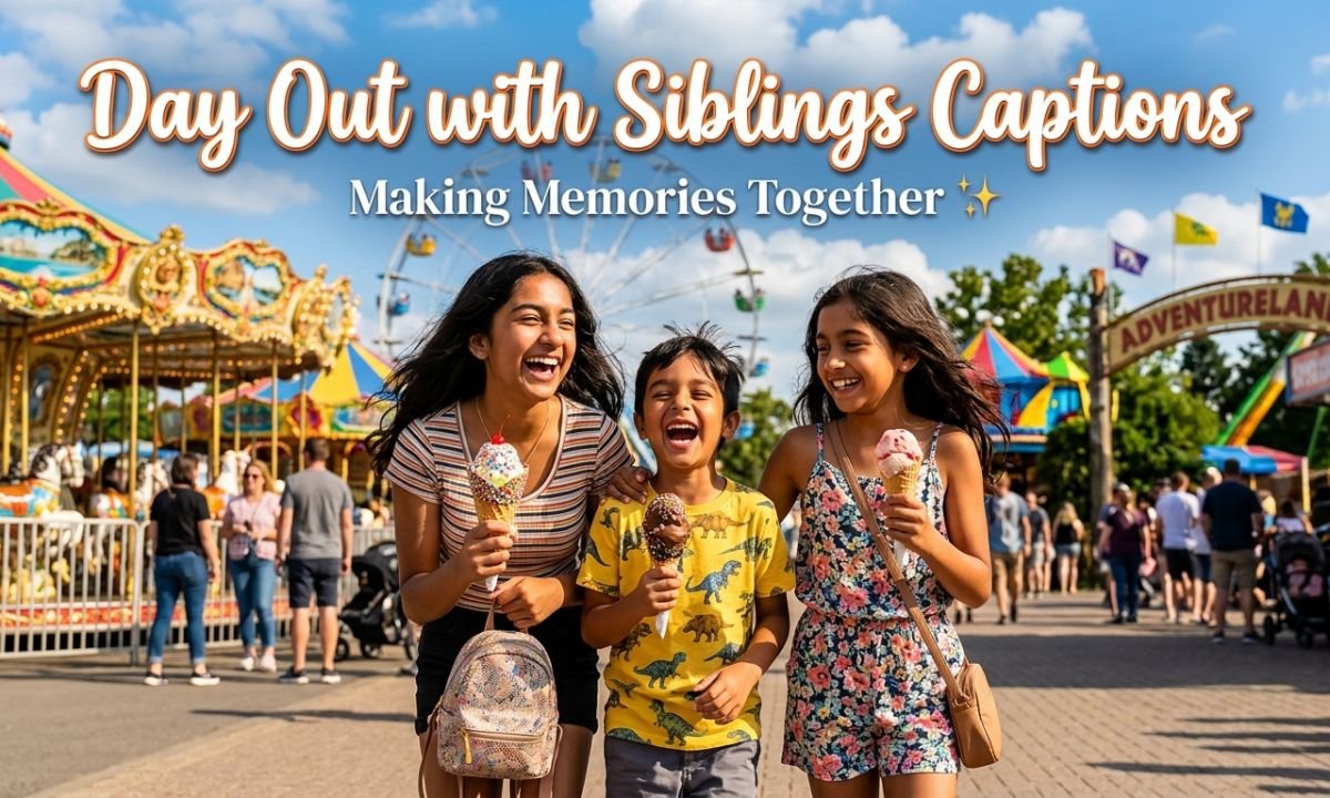 Day Out with Siblings Captions