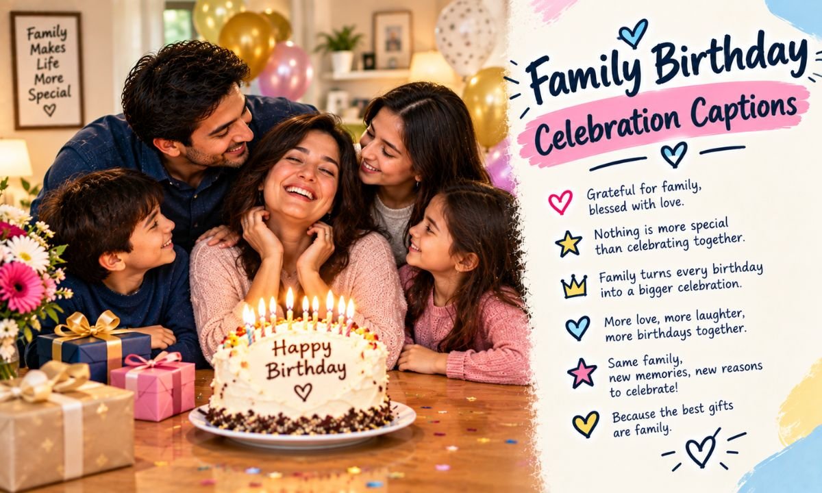 Family Birthday Celebration Captions