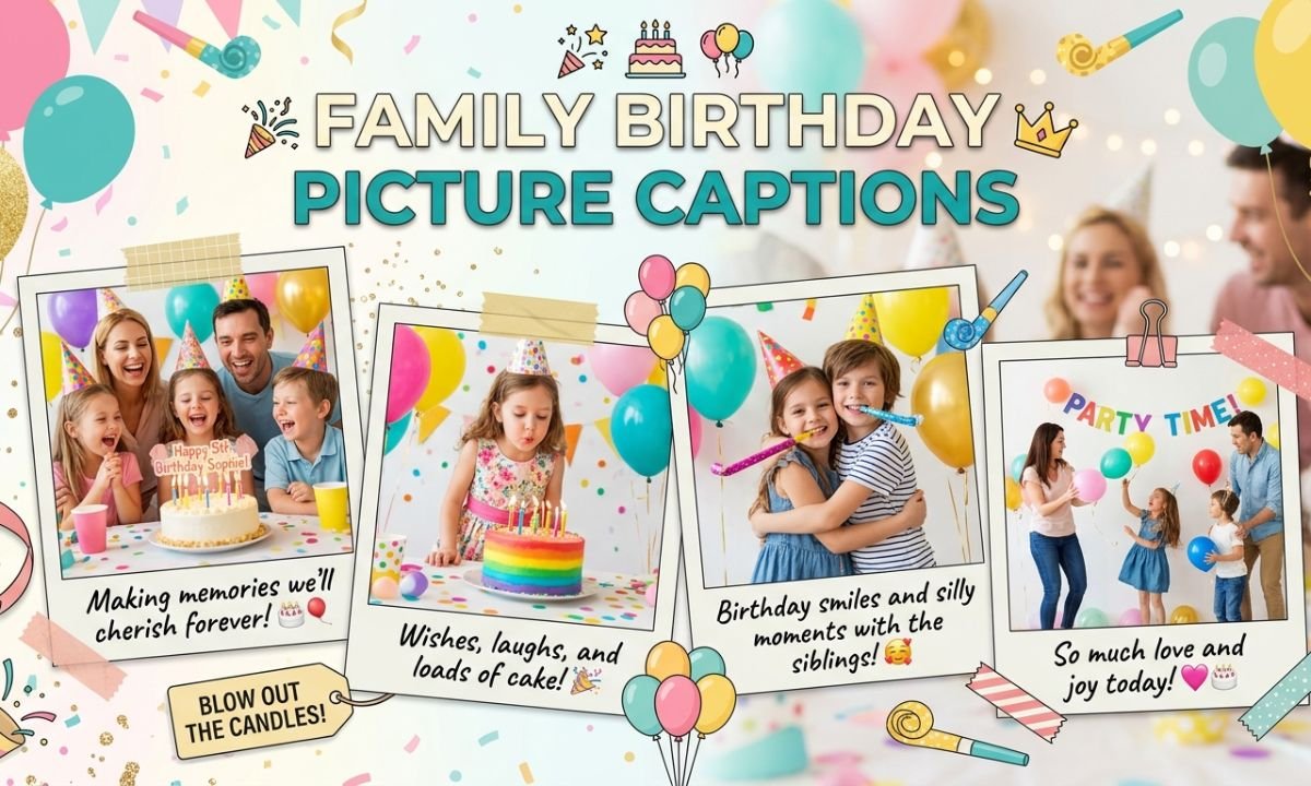 Family Birthday Picture Captions for Instagram