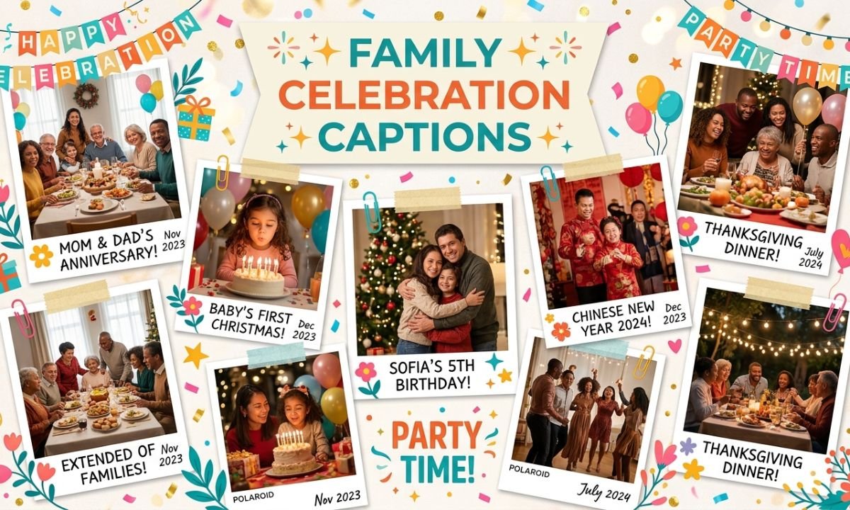 Family Celebration Captions