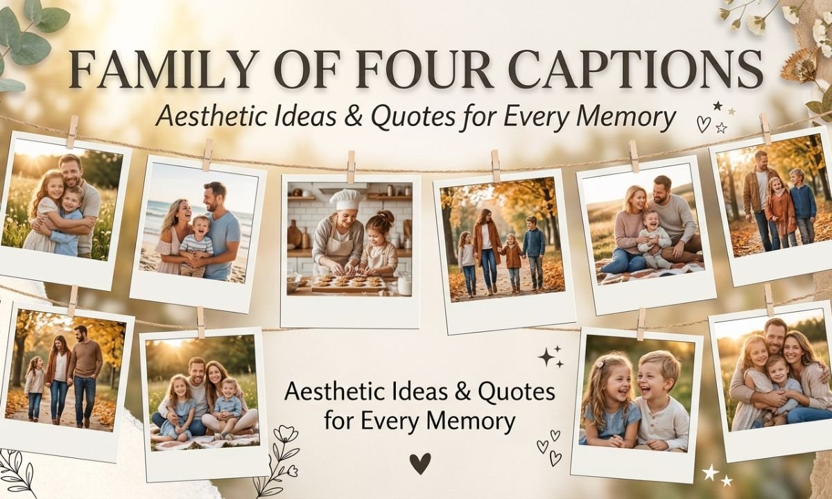 Family of Four Captions