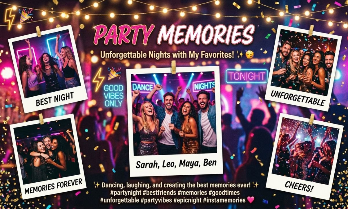 Party Memories Captions for Instagram