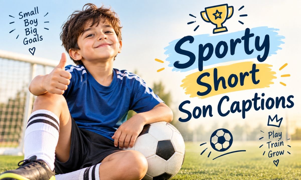 Sporty Short Son Captions