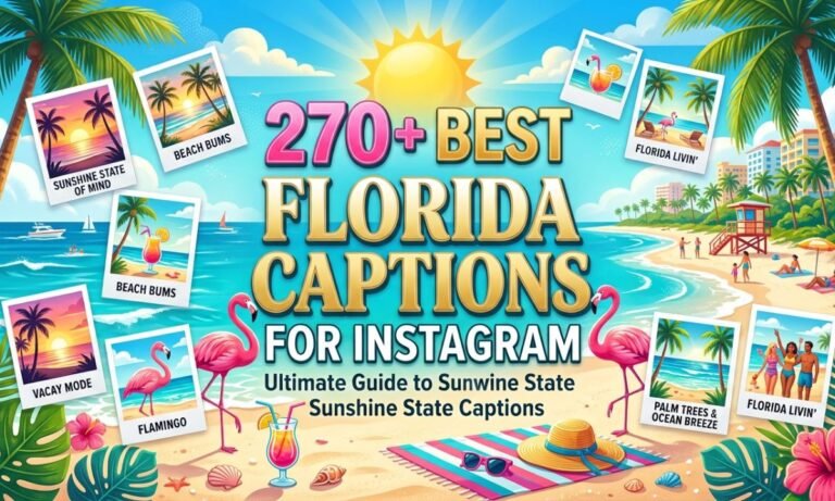 270+ Best Florida Captions for Instagram (Funny, Short & Cute) 2026