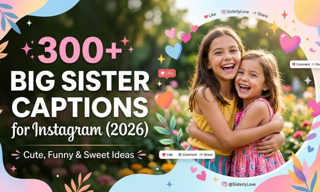 300+ Big Sister Captions for Instagram (2026) – Cute, Funny & Sweet Ideas 