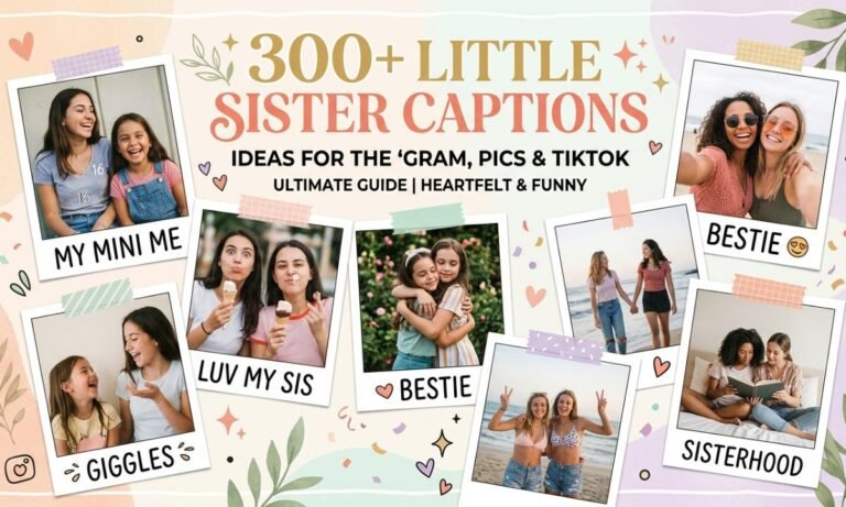 300+ Little Sister Captions for Every Photo, Mood & Memory 
