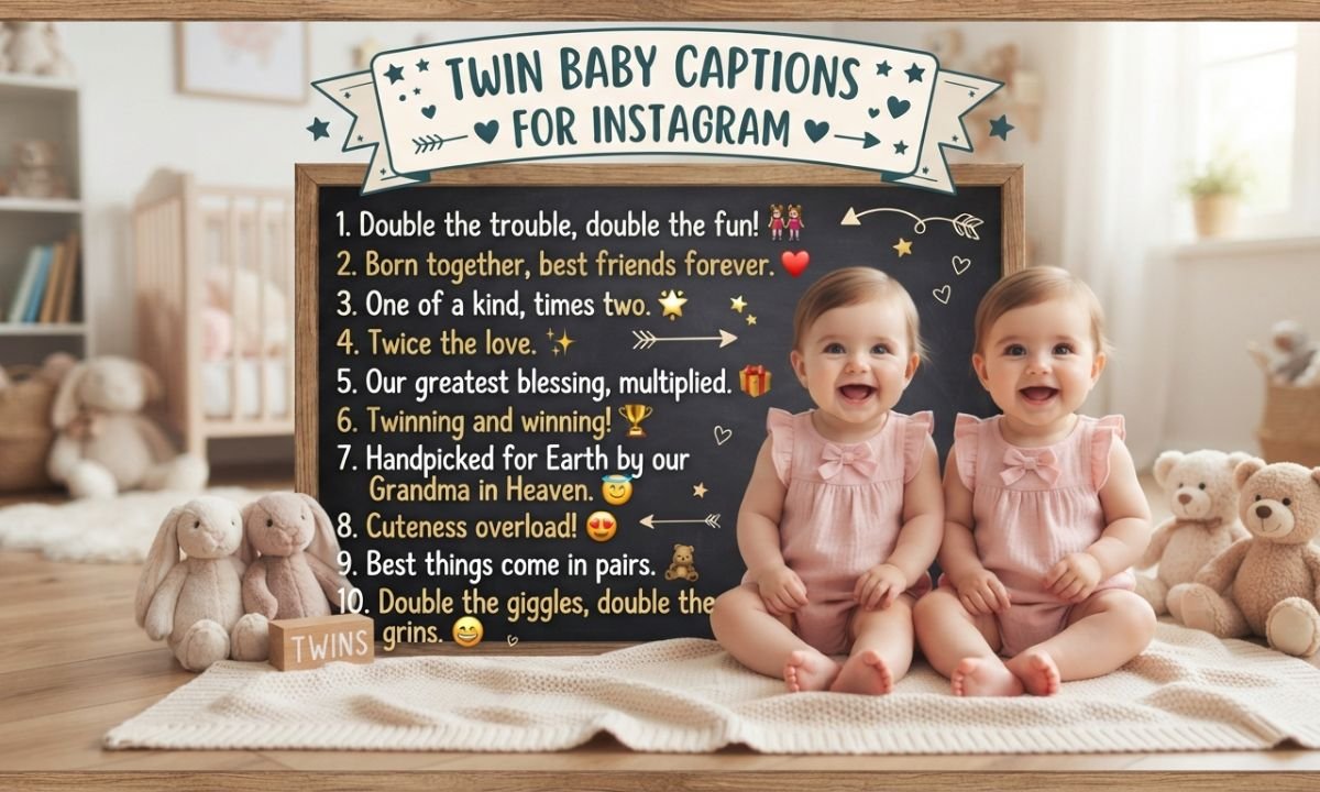 👯 Twin Baby Captions for Instagram